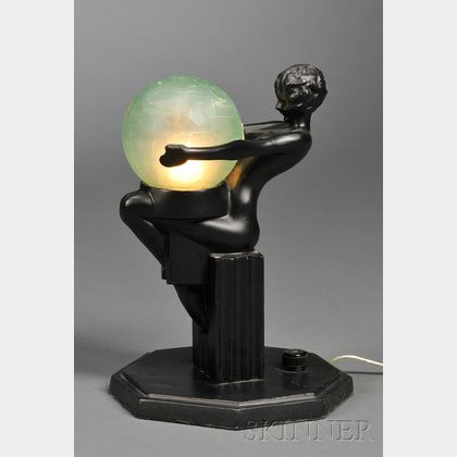 Art Deco Boudoir Lamp