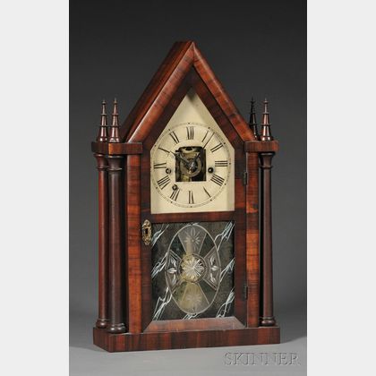 Brewster & Ingraham Triple Fusee Sharp Gothic Shelf Clock