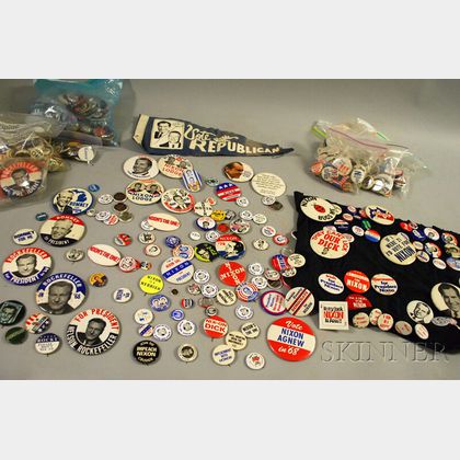 Collection of 1960s and 1970s U.S. Political Pinback Buttons