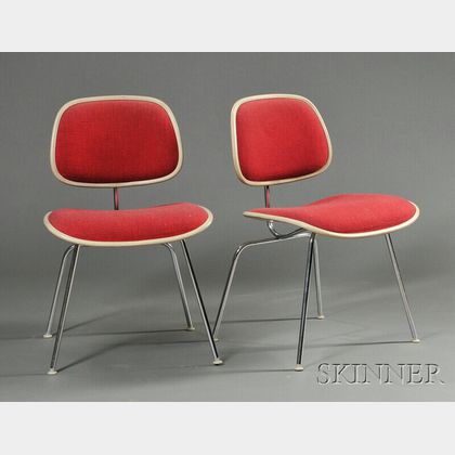 Pair of Eames DCM Chairs
