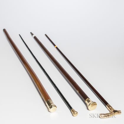 Sold at auction Four Gold-top Canes Auction Number 3079T Lot Number ...