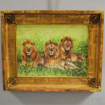 David Stribbling (British, b. 1959) A Pride of Lions