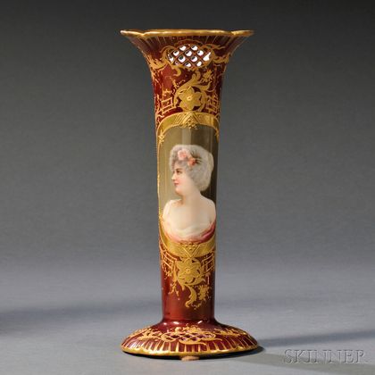 Rudolstadt Porcelain Hand-painted Vase