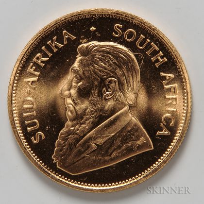1981 South African Gold Krugerrand. Estimate $1,000-1,200