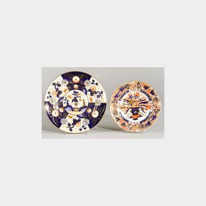Two Sets of English Imari Style Ceramic Plates