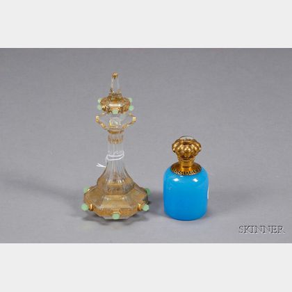 Two Victorian Glass Scent Bottles
