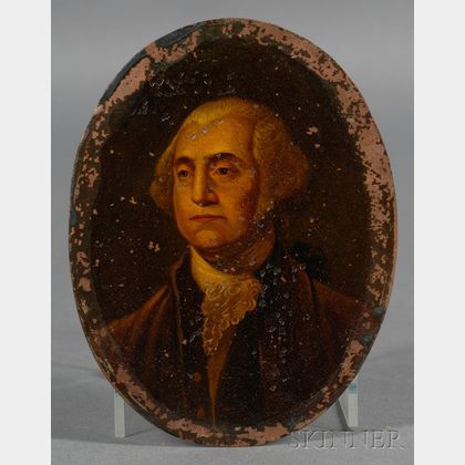 American School Portrait Miniature of George Washington