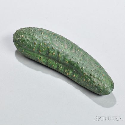 Green-glazed Redware Cucumber
