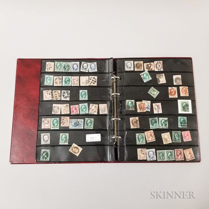 Approximately 185 19th Century Stamps with Fancy Cancellations. Estimate $20-200