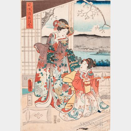 Utagawa Kunisada (Toyokuni III, 1786-1864) Woodblock Print