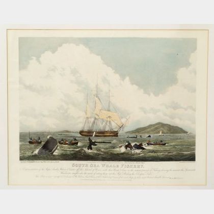 William John Huggins, publisher (British, 1781-1845) South Sea Whale Fishery.