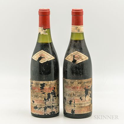 Lupe Cholet Vougeot Clos de la Perriere 1957, 2 bottles 