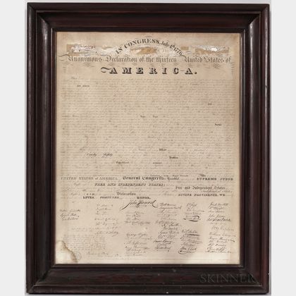 Declaration of Independence , the First Facsimile Engraving.