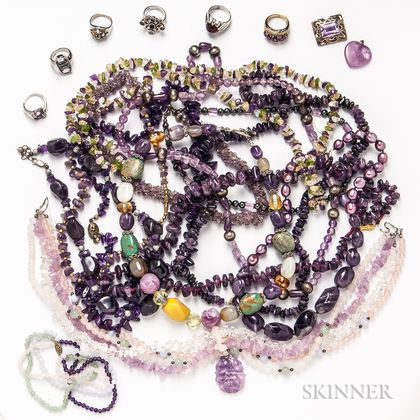 Group of Amethyst Bead Jewelry