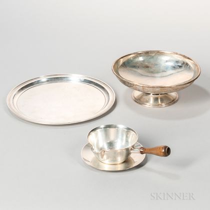 Three Pieces of Tiffany & Co. Sterling Silver Tableware