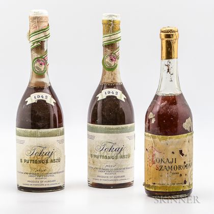 Mixed Tokaji Lot, 3 500ml bottles 