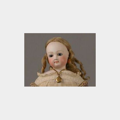 Early French Bisque Head Lady Doll with Wardrobe