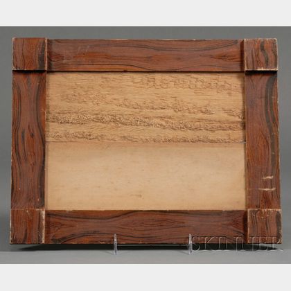 Rosewood Grain-painted Wood Frame with Blocked Corners