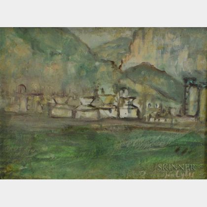 Jan Cybis (Polish, 1897-1972) Mountain Village