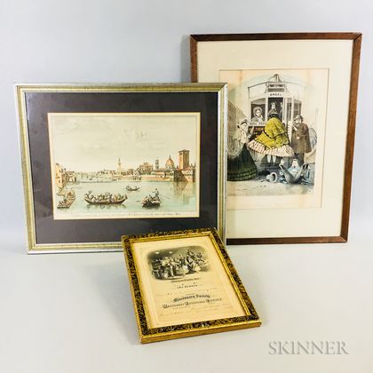Three Framed 19th Century Prints