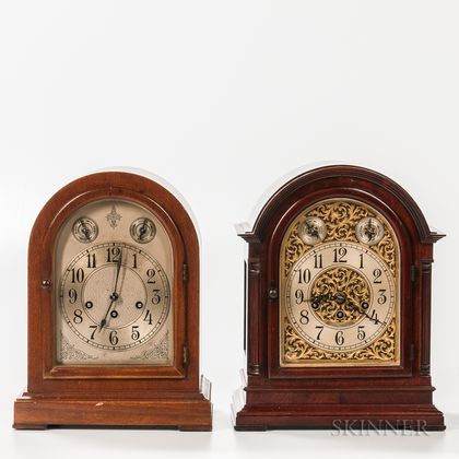 Two Seth Thomas Westminster Chime Shelf Clocks