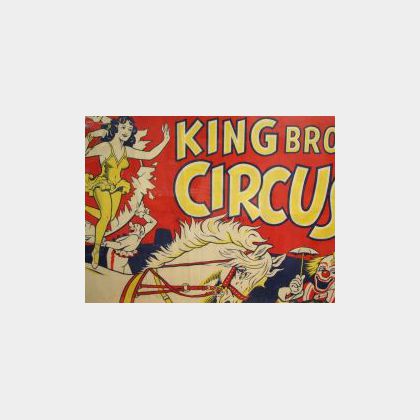 Nine Assorted King Bros. Circus Posters. 