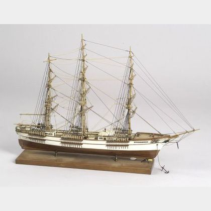 Carved and Painted Wooden Model of the Vessel Sovereign of the Seas