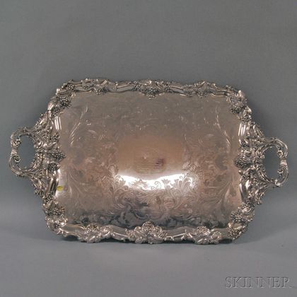 James Dixon & Sons Fancy Grapevine Silver-plated Serving Tray