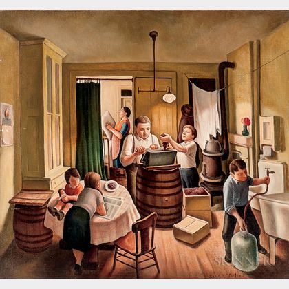 Daniel Ralph Celentano (American, 1902-1980) Wine Making