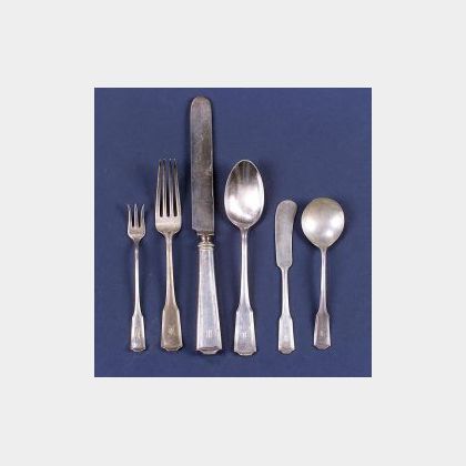 Eighty-seven Piece Frank W. Smith Sterling American Chippendale Pattern Partial Flatware