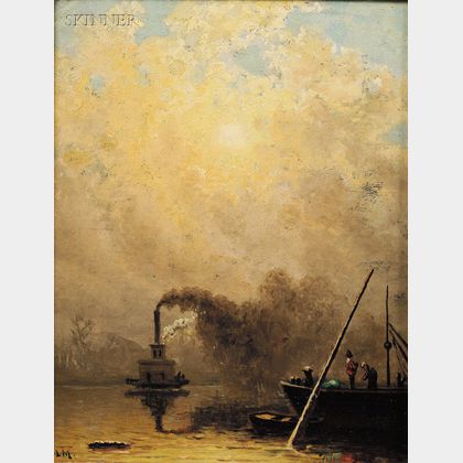 William Lewis Marple (American, 1827-1910) The Steamboat