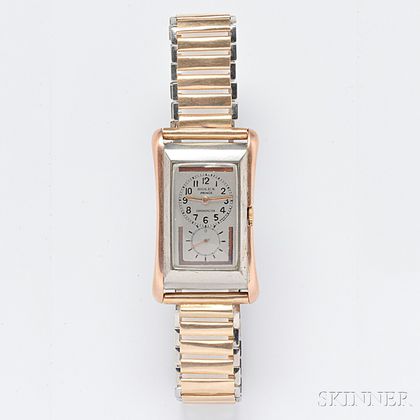 Gentleman's 9kt Rose Gold and Stainless Steel "Prince" Wristwatch, Rolex