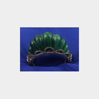 14kt Gold and Malachite Ring