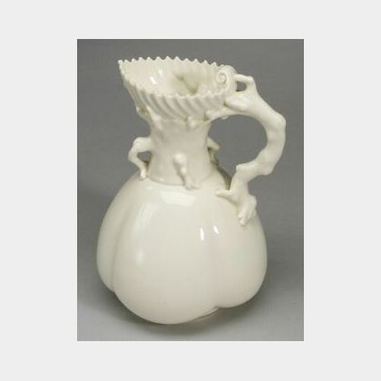 Royal Worcester Porcelain Coral Handled Jug