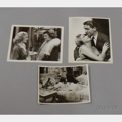 Three Jean Harlow MGM Studio Publicity Press Still Photographs