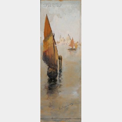 Henry Plympton Spaulding (American, 1868-1938) Moored in the Grand Canal