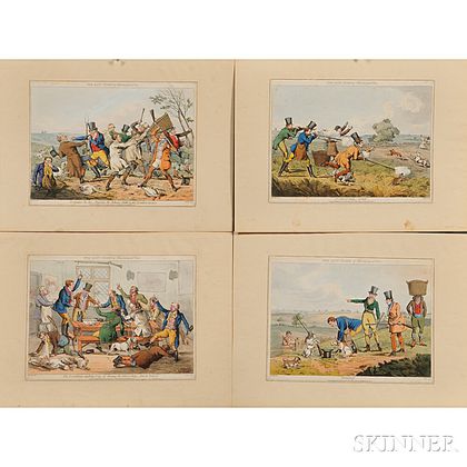 Fourteen Hand-colored Prints After Wheatley and Alken: After Francis Wheatley (British, 1747-1801),Cries of London