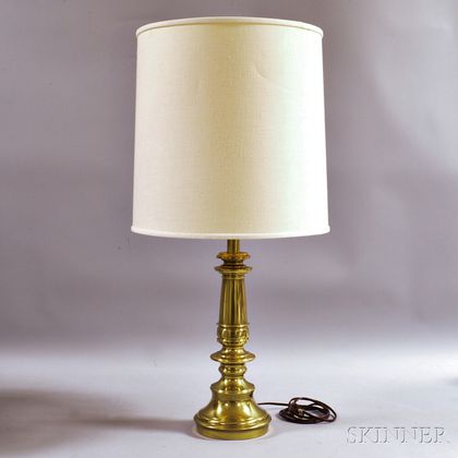 Brass Columnar Table Lamp