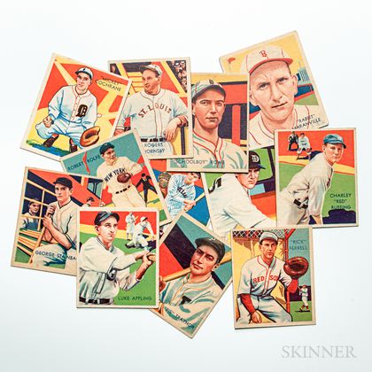 Twelve Diamond Stars Baseball Cards