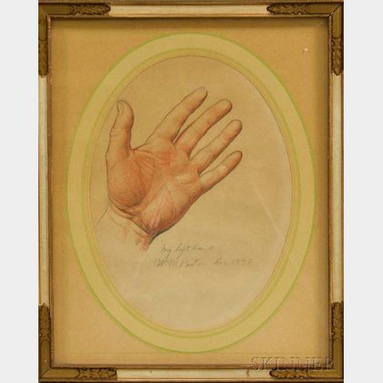 William McGregor Paxton (American, 1869-1941) My Left Hand