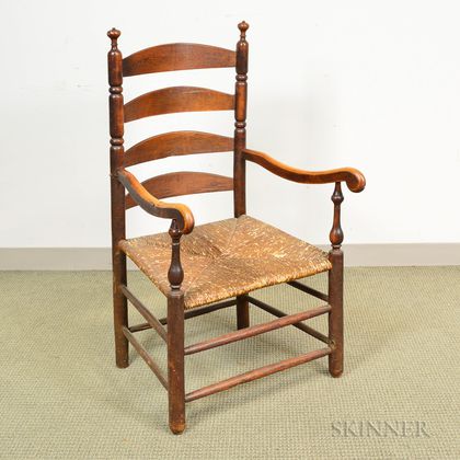 Turned Maple Ladder-back Armchair