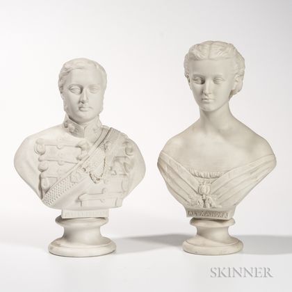 Two English Parian Busts
