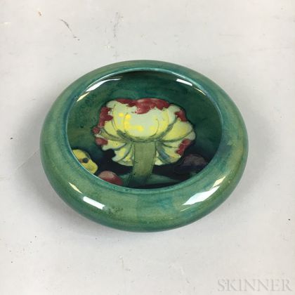 Small Moorcroft Pottery Claremont Toadstool Shallow Bowl