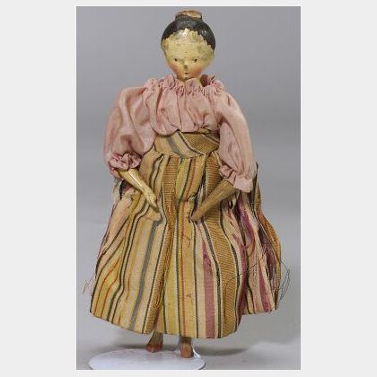 Small Tuck Comb Wooden Doll, with Provenance