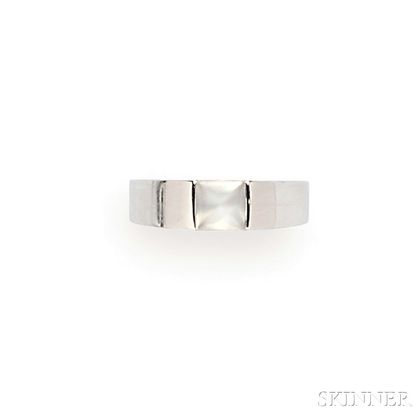 18kt White Gold and Moonstone "Tank" Ring, Cartier