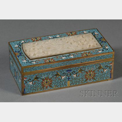 Cloisonne Box with Ming Jade