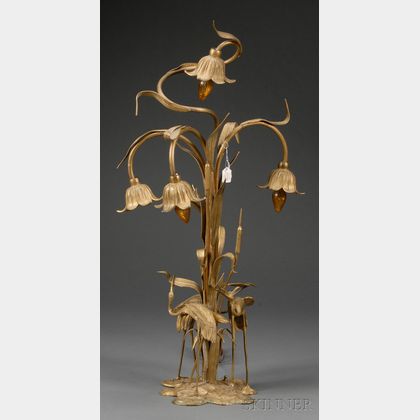 Aesthetic Movement Bronze Four-Light Figural Lamp