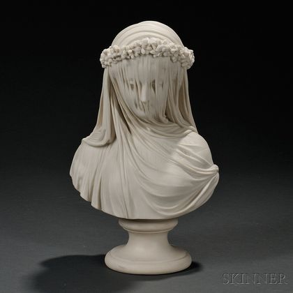 Copeland Parian Bust of the Veiled Bride