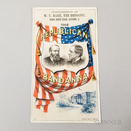 Lithographed W.T. Hart Republic Presidential Campaign Advertisement for Benjamin Harrison