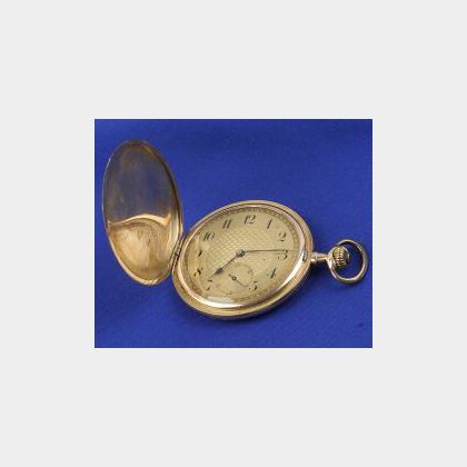 Gentleman&#39;s 18kt Gold Hunting Case Pocket Watch